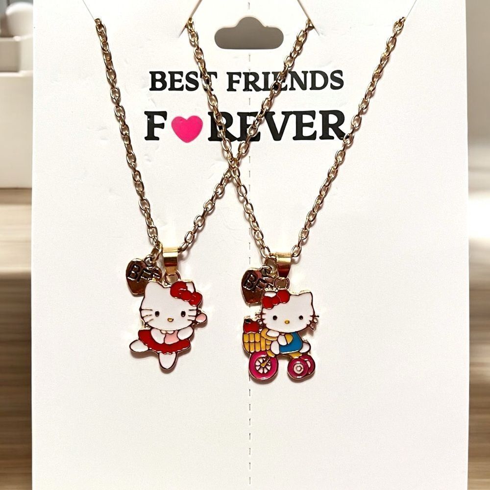 Hello Kitty Best Friends Gold Necklace Set
